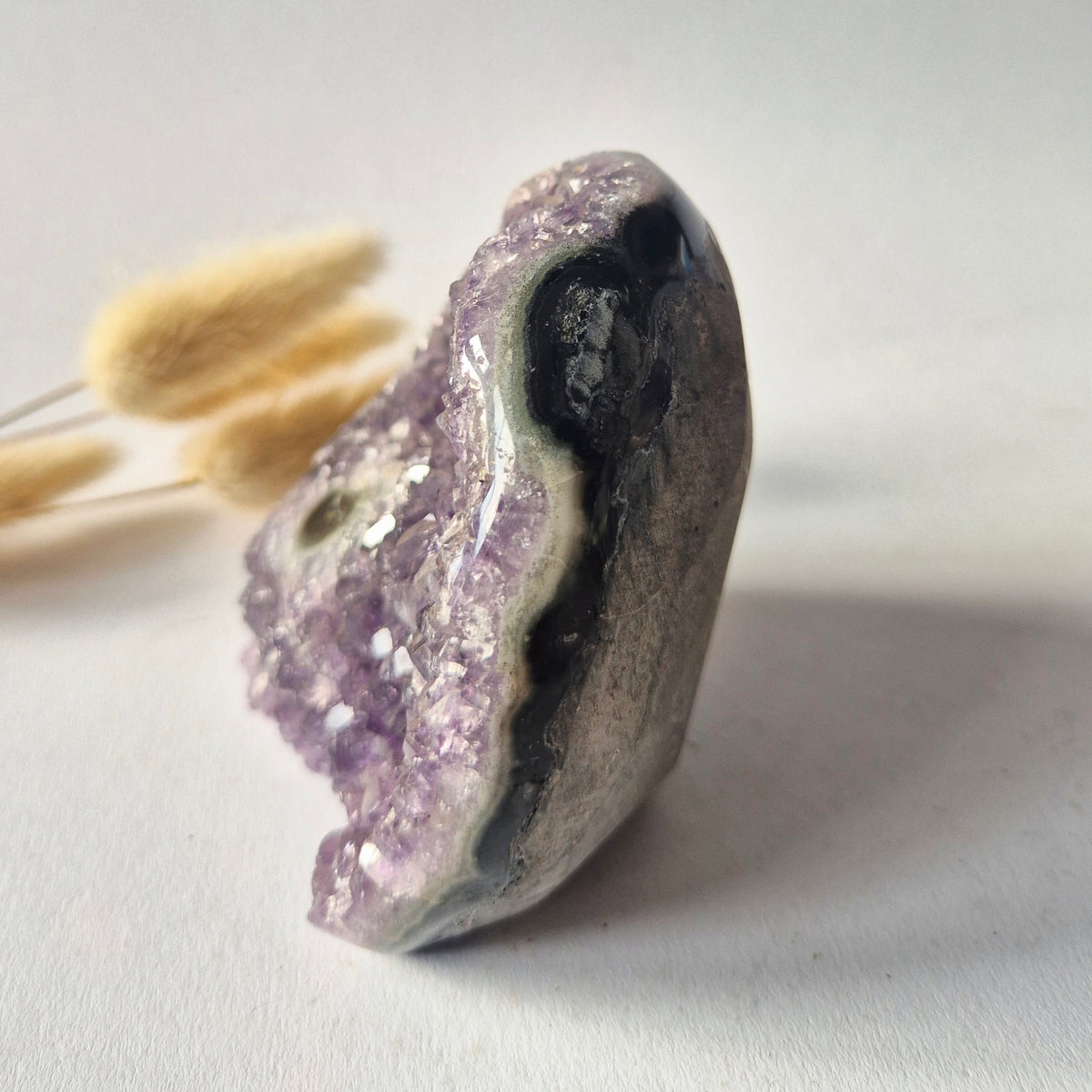 Amethist Geode Freeform met Agaat Eye #13 – 328 g