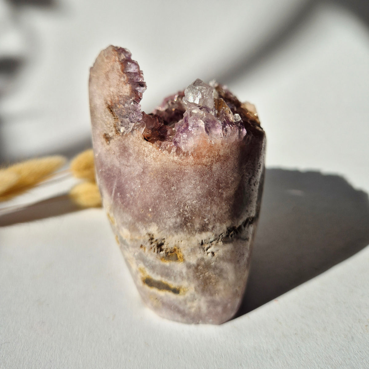Roze Amethist Druzy Freeform 532gram – Natuurlijke Pink Amethyst uit Brazilië