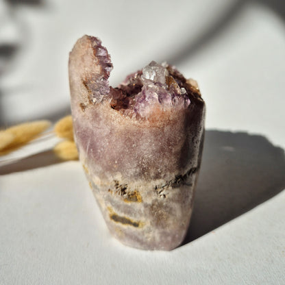 Roze Amethist Druzy Freeform 532gram – Natuurlijke Pink Amethyst uit Brazilië