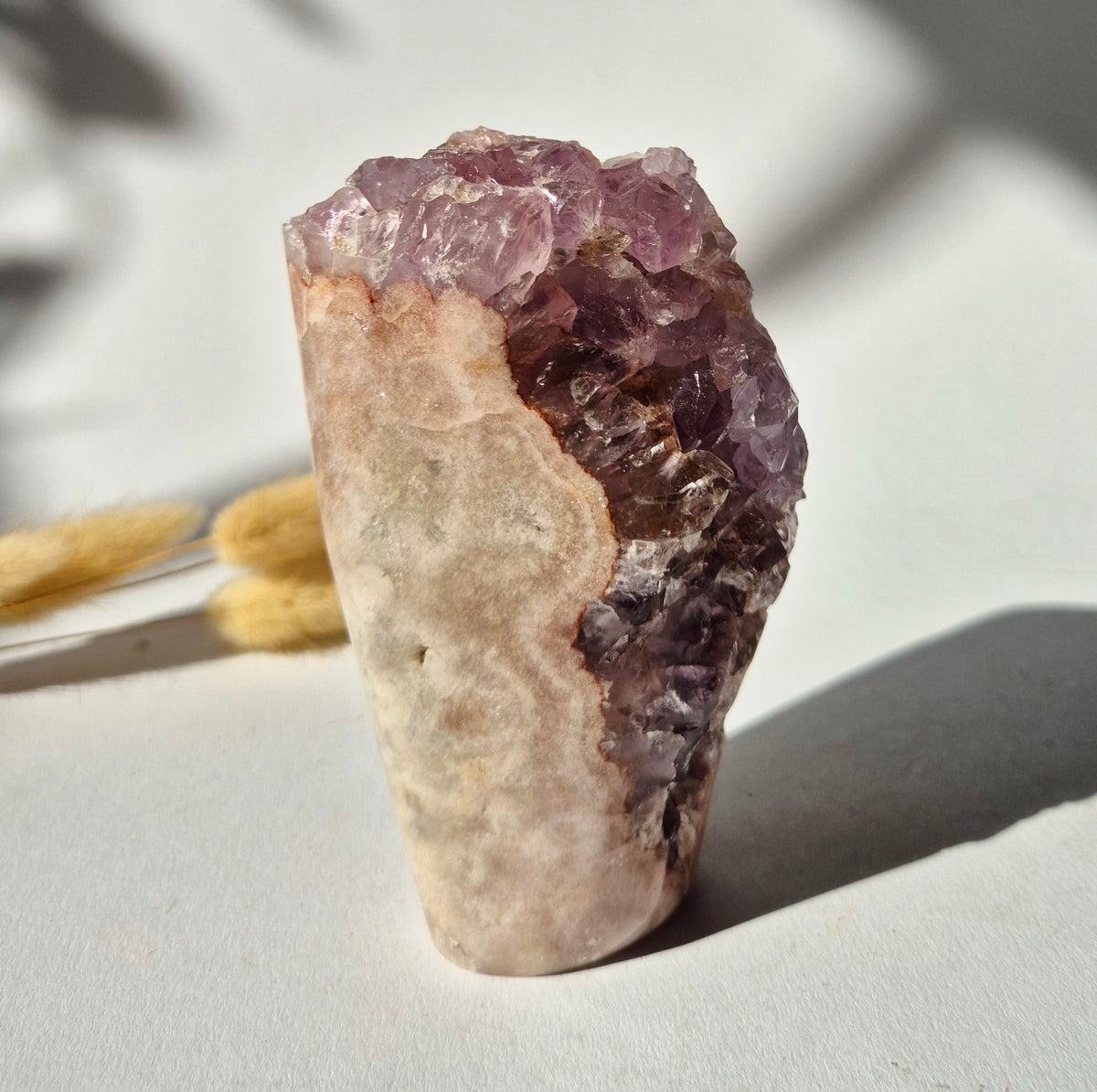 Roze Amethist Druzy Freeform 433gram – Natuurlijke Pink Amethyst uit Brazilië