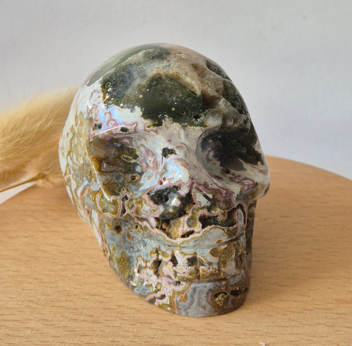 XL Ocean Jasper Skull  359g – 8-9 cm Edelsteen Schedel