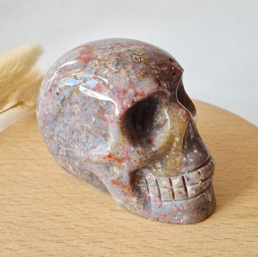 XL Ocean Jasper Skull  300g – 8 cm Edelsteen Schedel