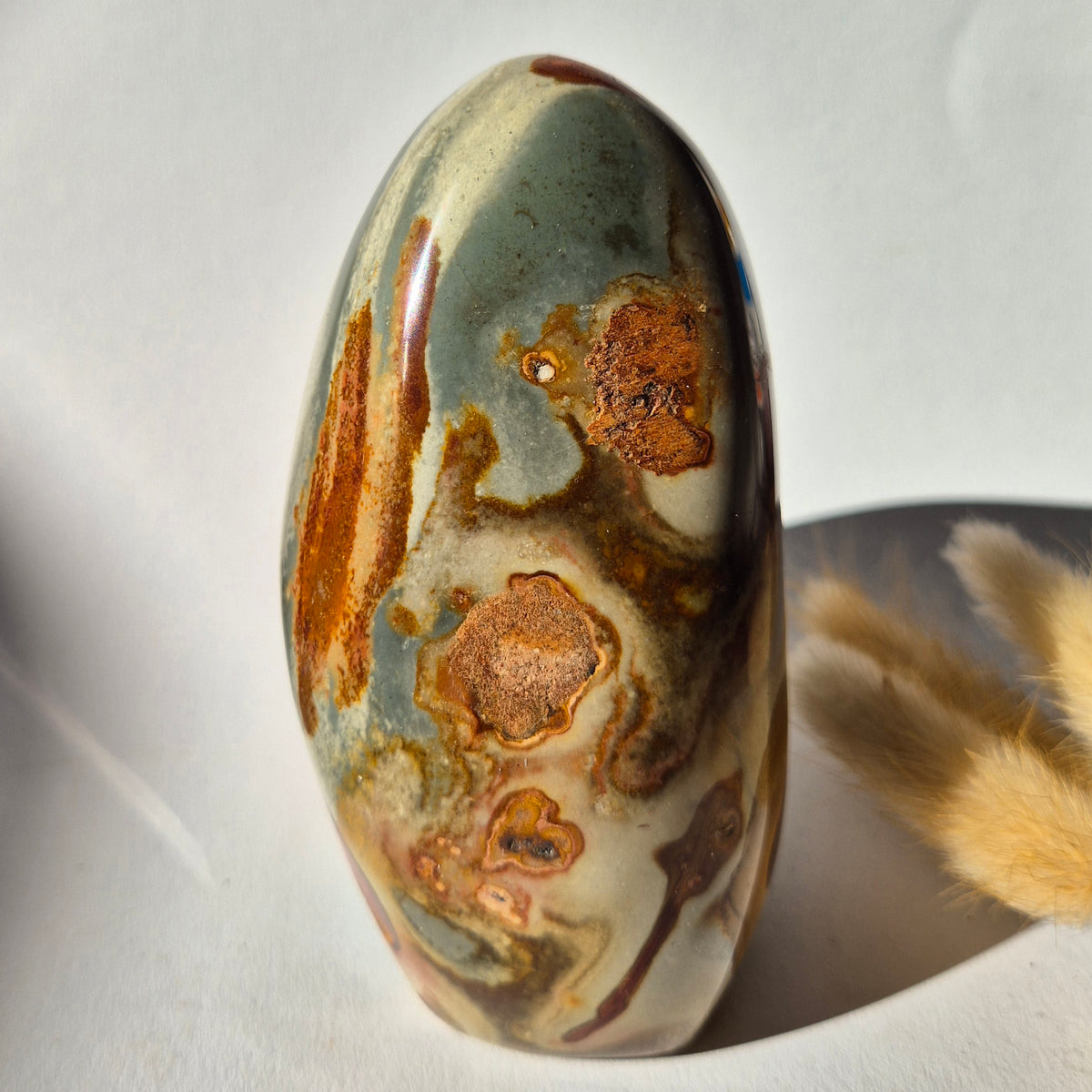 Edelsteen Spiritueel Statement piece Polychrome Ocean Jasper Freeform – 755g