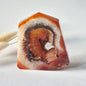 Gemstone Carnelian Druzy Heart on Stand #1 124g – Passion, Power &amp; Sparkling Energy