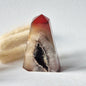 Gemstone Carnelian Druzy Heart on Stand #1 124g – Passion, Power &amp; Sparkling Energy