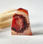 Carneool Agaat Platte Toren met Druzy – 54g
