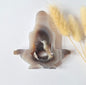 Druzy Agaat Meditatie Edelsteen Carving 10cm #13 -  Handgesneden vrouwelijke meditatievorm yoga