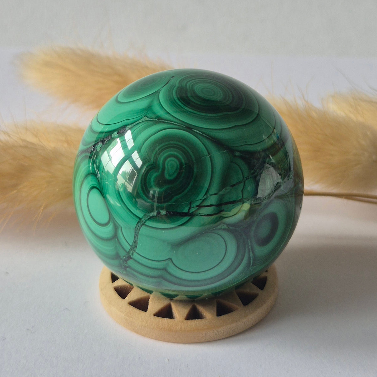 Malachiet Edelsteen Bol – 46 mm | 148 gram