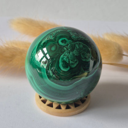 Malachiet Edelsteen Bol – 50 mm | 186 gram