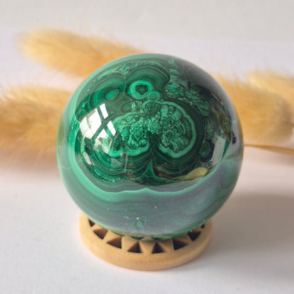 Malachiet Edelsteen Bol – 50 mm | 186 gram