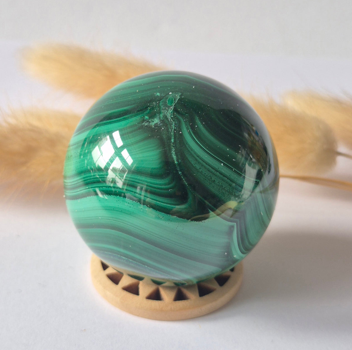 Malachiet Edelsteen Bol – 50 mm | 186 gram