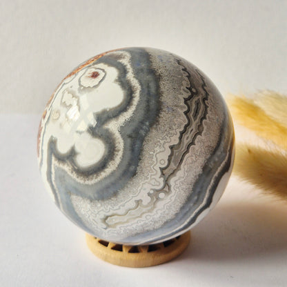 Kristallen Edelsteen Bol Druzy Crazy Mexican Agate sphere 66mm 300g