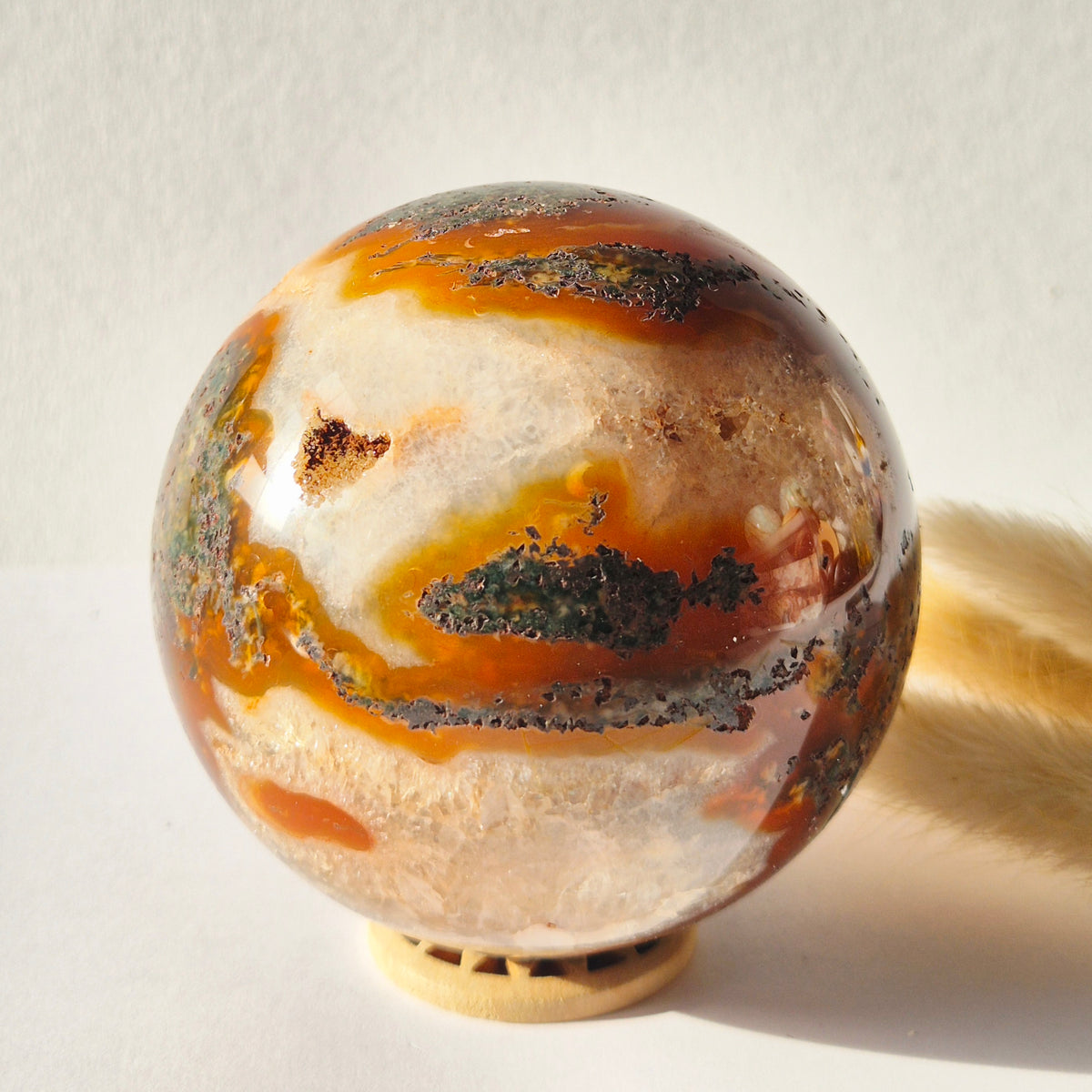 Rode Mosagaat Druzy Edelsteen Bol – 80 mm | 600 g