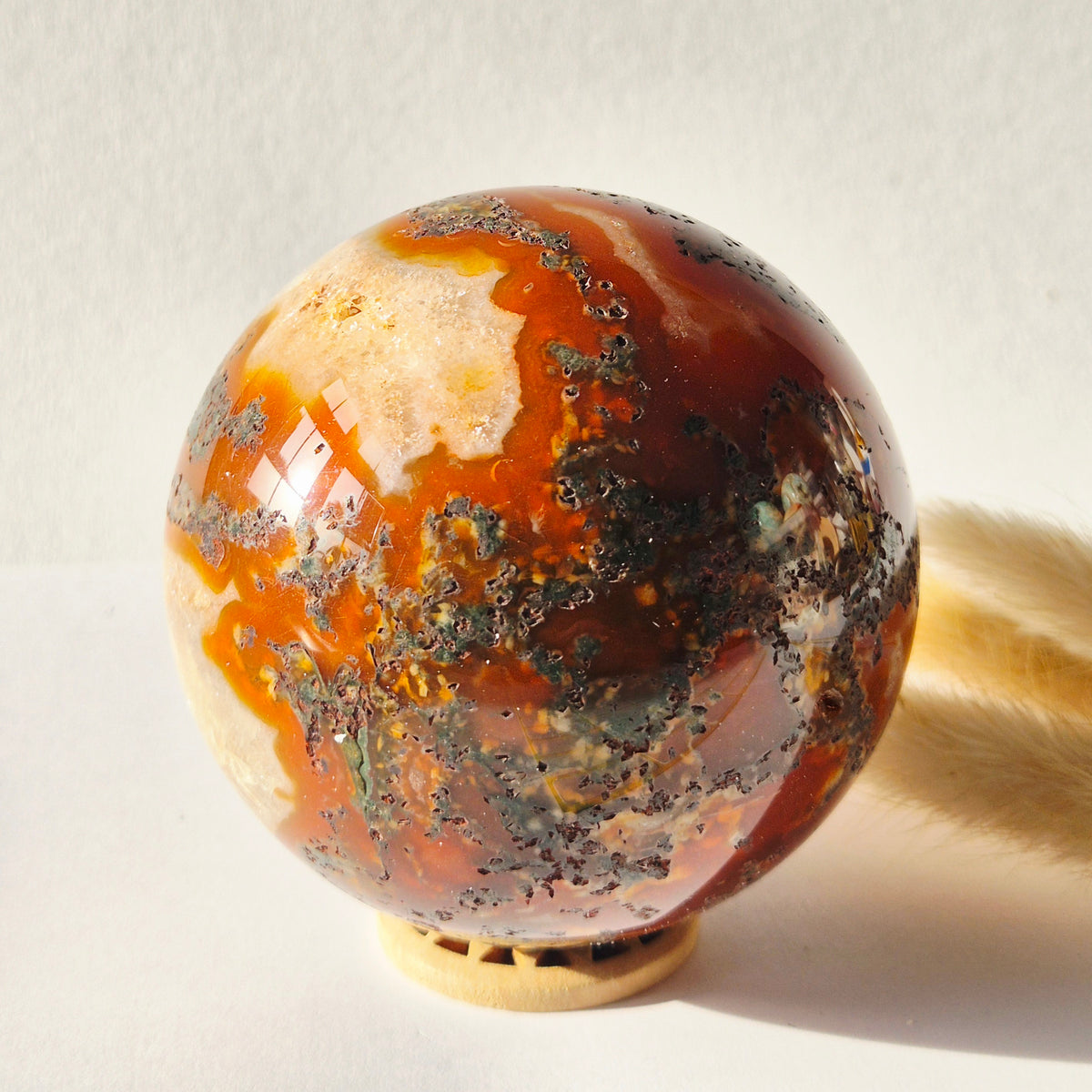 Rode Mosagaat Druzy Edelsteen Bol – 80 mm | 600 g
