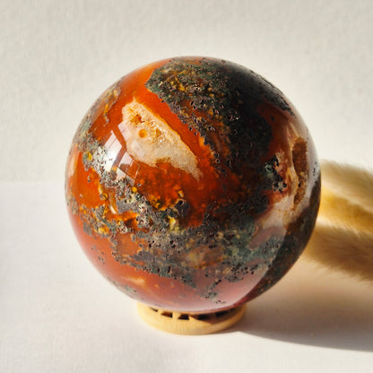 Rode Mosagaat Druzy Edelsteen Bol – 80 mm | 600 g