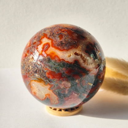 Rode Mosagaat Druzy Edelsteen Bol – 80 mm | 590 g