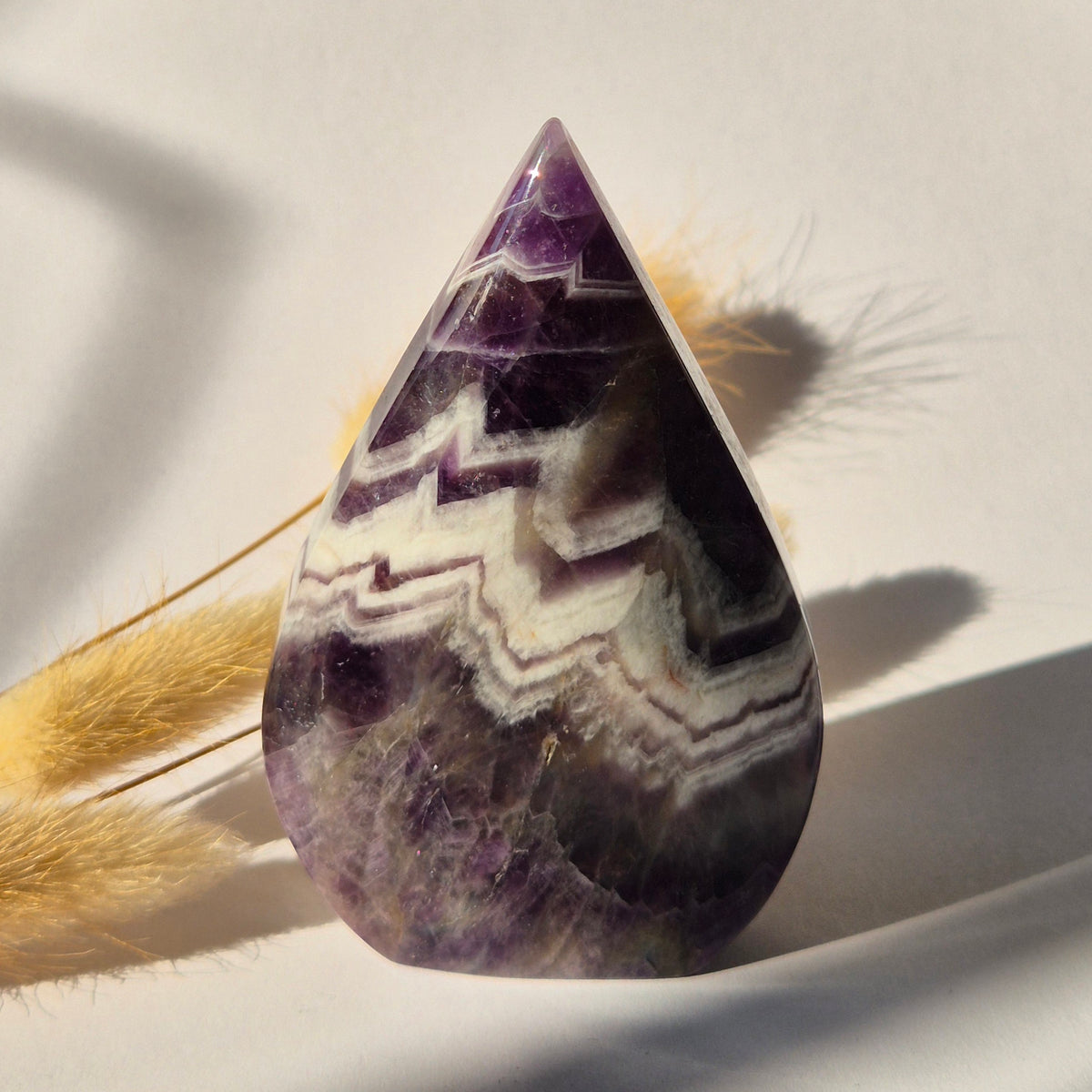 Dream Amethyst - Teardrop Drop Standing Gemstone Crystal - G. 173gram