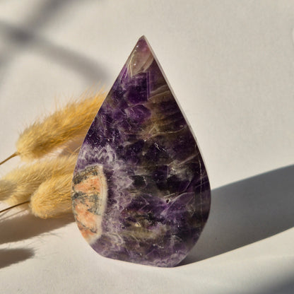 Dream Amethyst - Teardrop Drop Standing Gemstone Crystal - G. 173gram