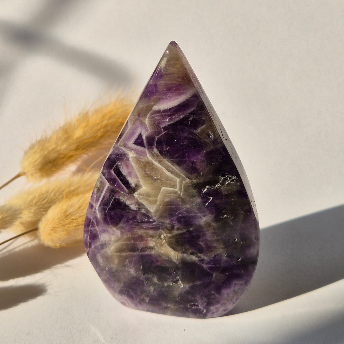 Dream Amethyst - Teardrop Drop Standing Gemstone Crystal - G. 173gram