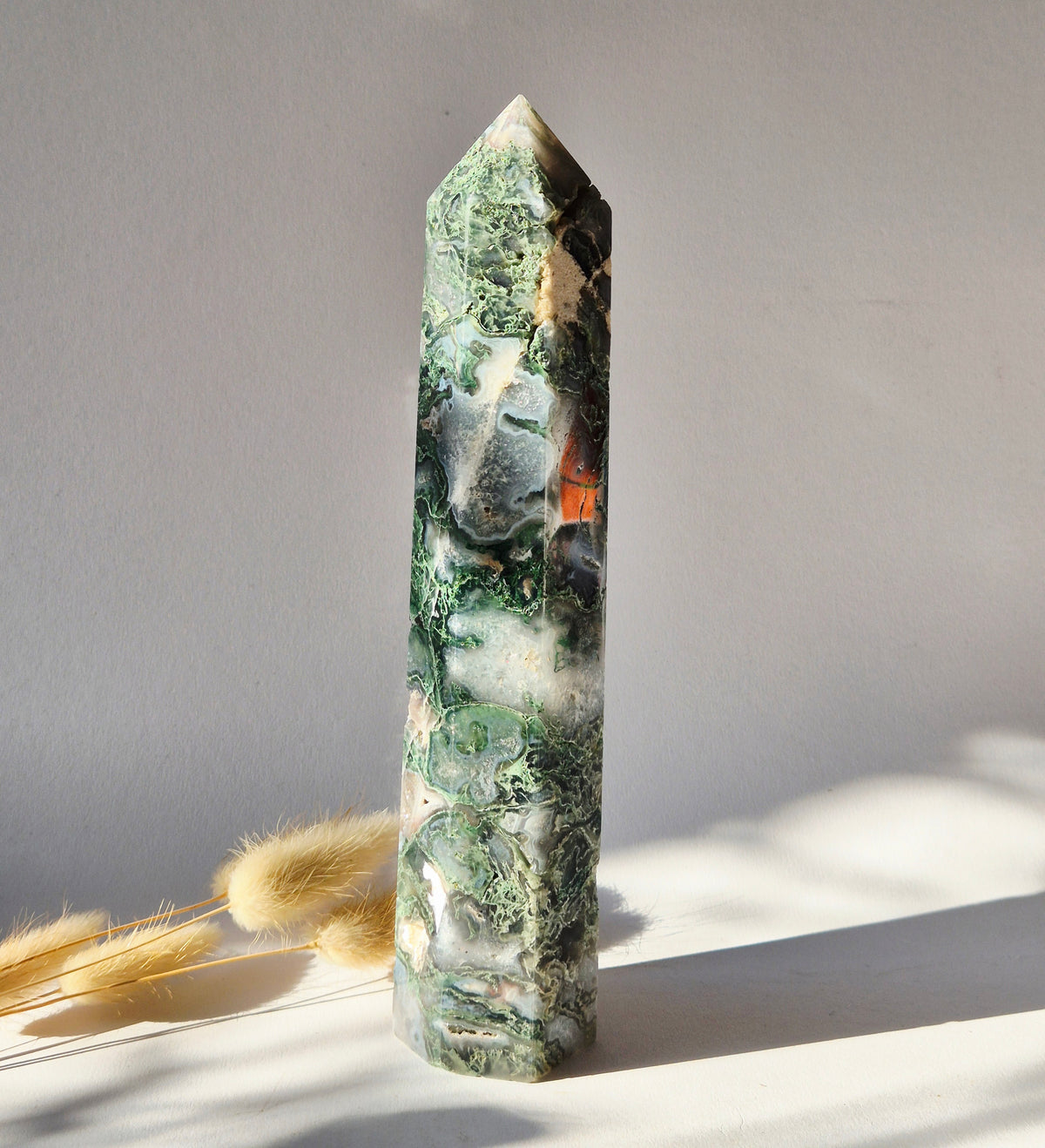 Gemstone Tiger Eye Scepter on Stand 15cm