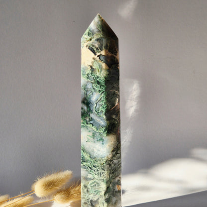 Gemstone Tiger Eye Scepter on Stand 15cm