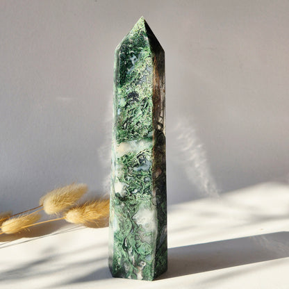 Gemstone Tiger Eye Scepter on Stand 15cm