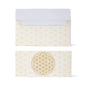 Cadeaukaart envelop wit gouden levensbloem 19x9cm