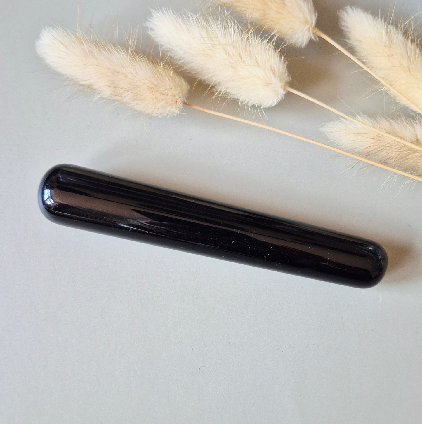 Zwarte edelsteen massage tool obsidiaan
