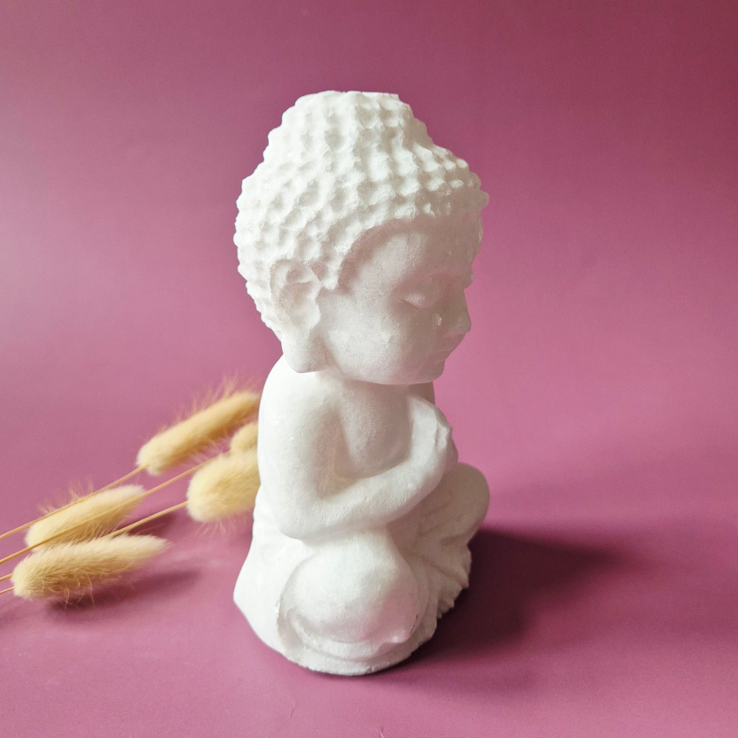 witte jade boeddha 15 cm edelsteen beeld meditatie spiritueel