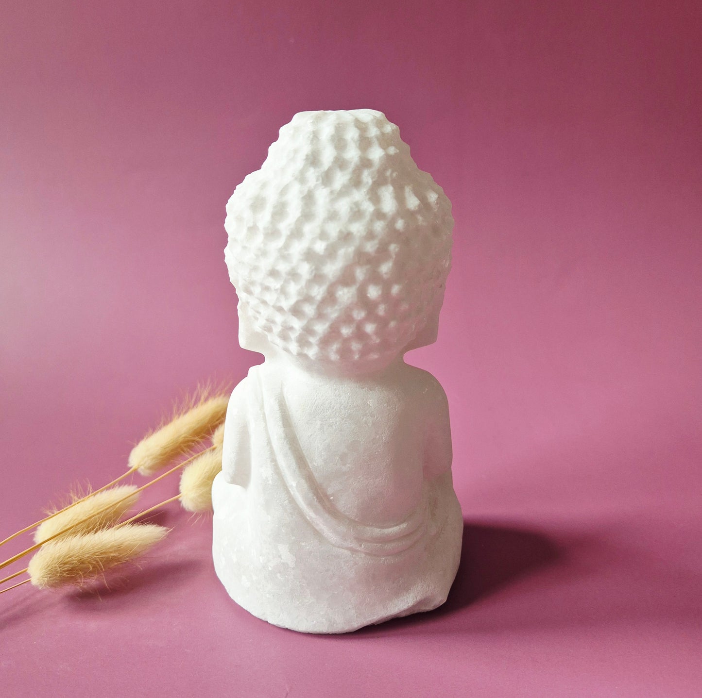 witte jade boeddha 15 cm edelsteen beeld meditatie spiritueel