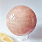 rozenkwarts bol 11 cm grote roze edelsteen bol 1900 gram