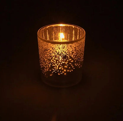 Sfeerlicht matglas/metallic spirituele handen 7,3 x 8cm
