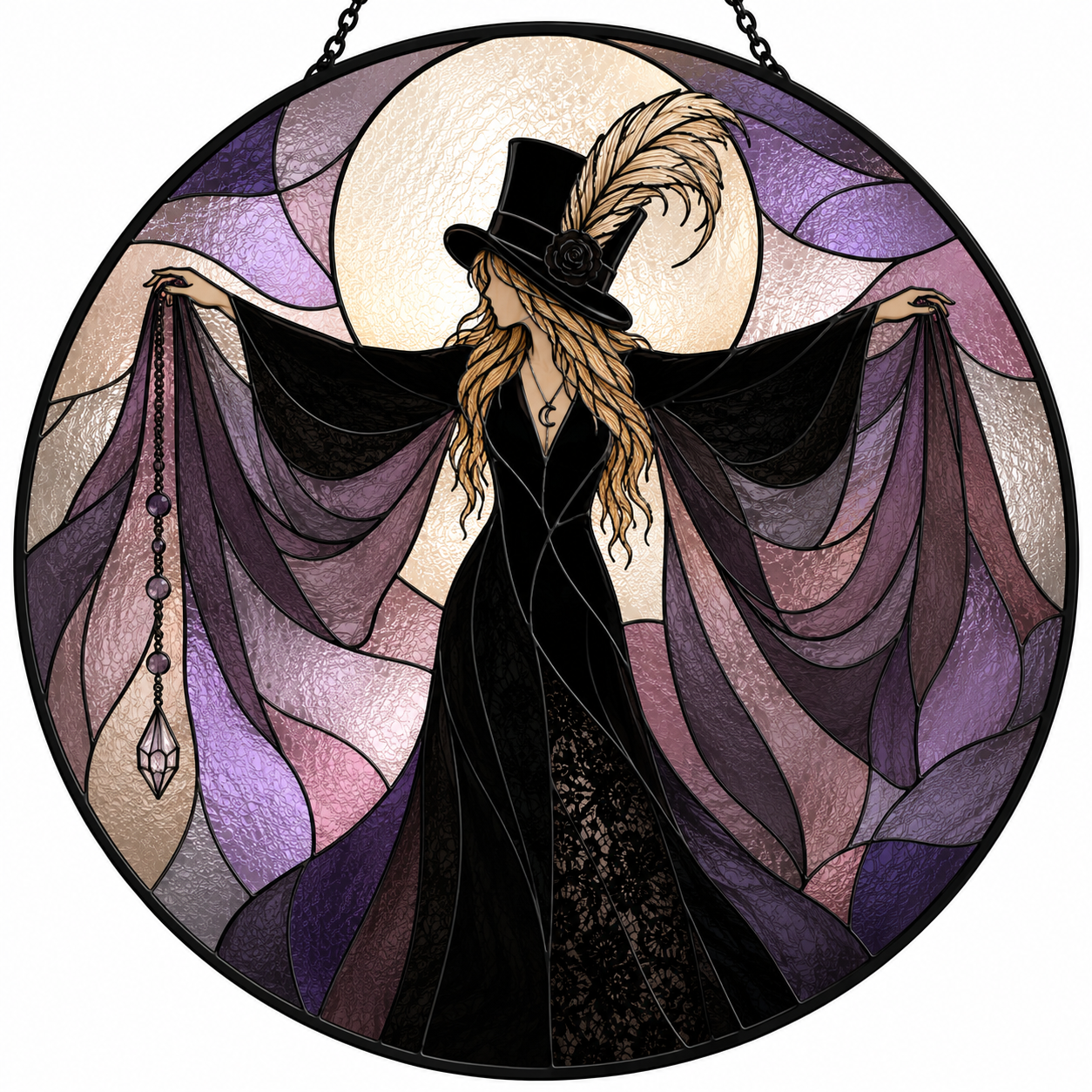 Stevie Nicks Inspired Glas in lood stijl Zonnevanger – Limited Edition | 16 cm (Pre-order)